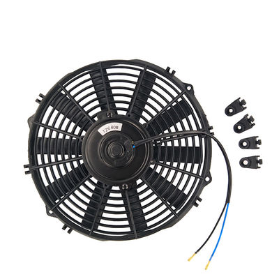 Ventilateur de refroidissement à lame droite de 12 pouces universel pour le radiateur des véhicules Mazda en plastique noir